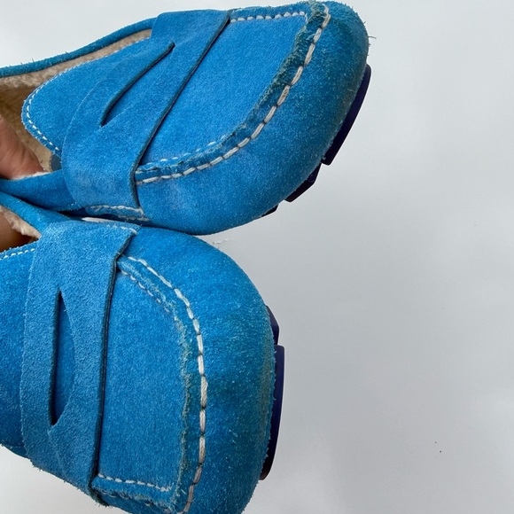 Cole Haan Vibrant Blue Suede Loafers - Picture 5 of 11